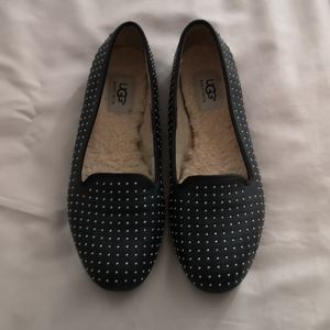 Ugg studded leather flats, sheepskin insole